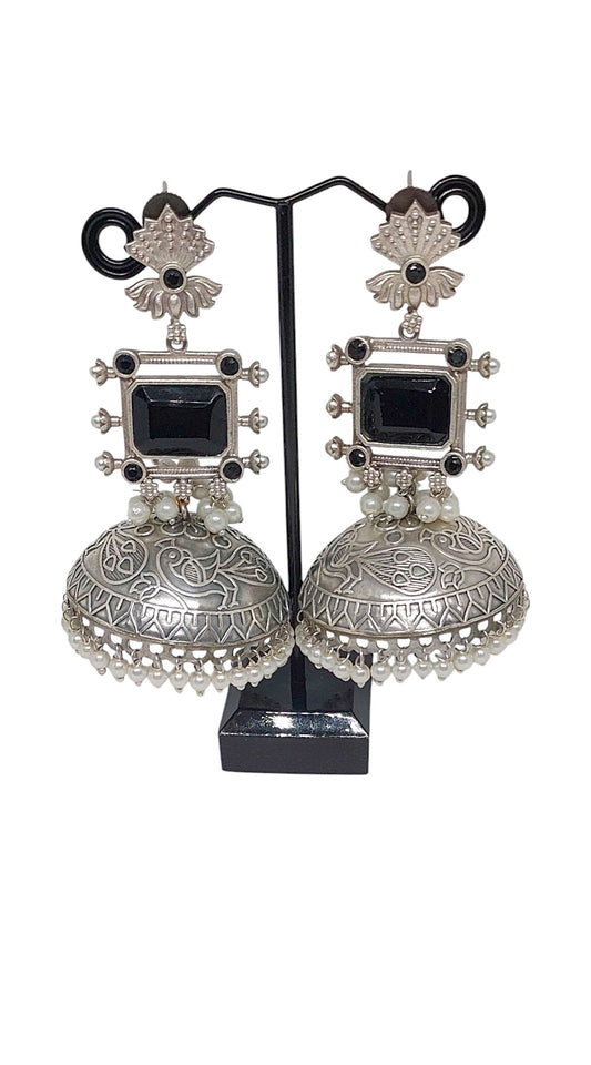 Gul Warun Royal Engraved Jhumka Earrings – 4 Colours GJ7