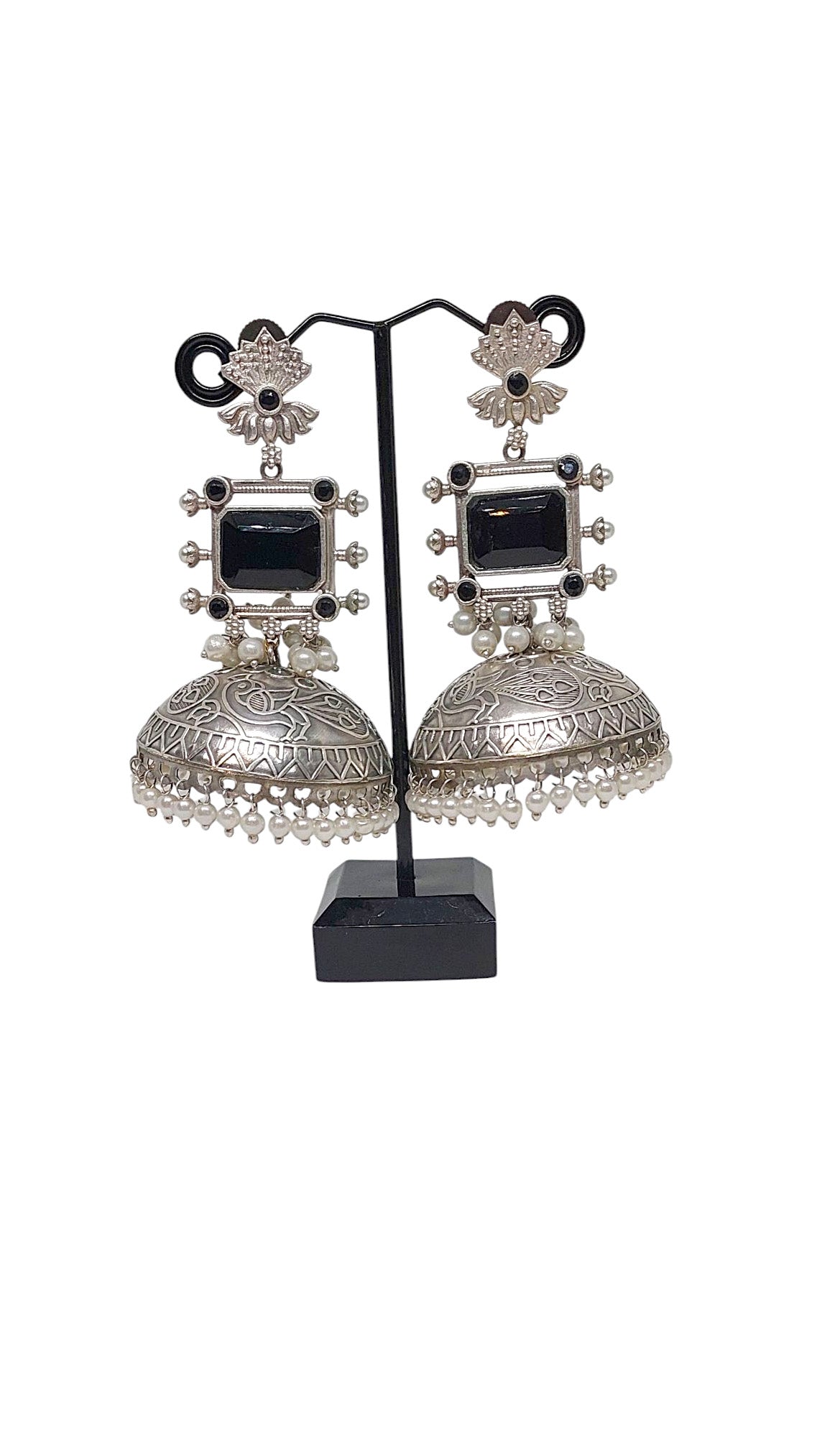 Gul Warun Royal Engraved Jhumka Earrings – 4 Colours GJ7