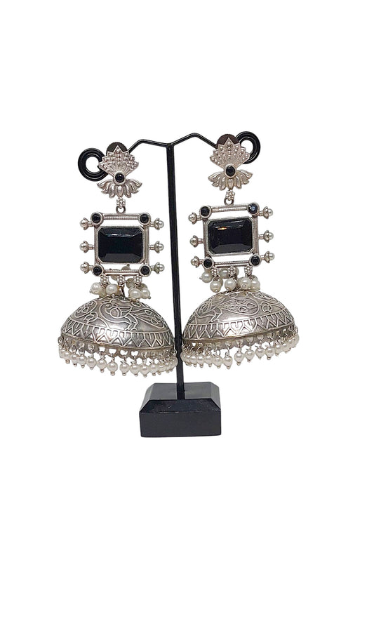 Gul Warun Royal Engraved Jhumka Earrings – 4 Colours GJ7
