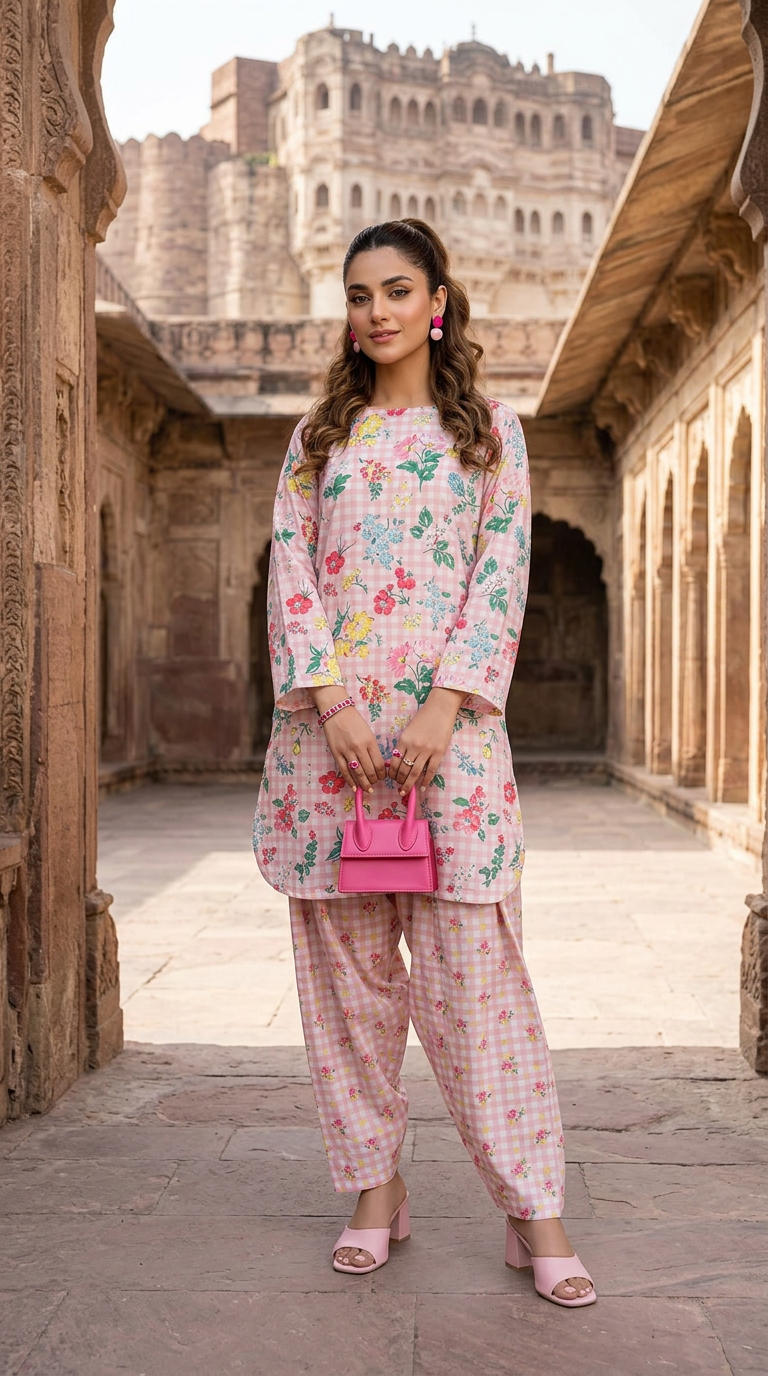 Impulse Summer Edit 2pc Printed Poly Lawn Suit – IMP21