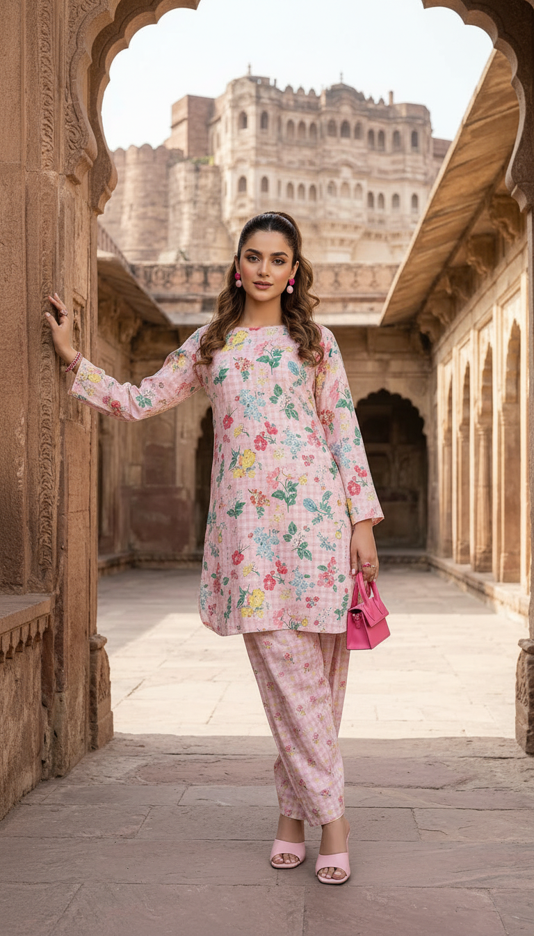 Impulse Summer Edit 2pc Printed Poly Lawn Suit – IMP21