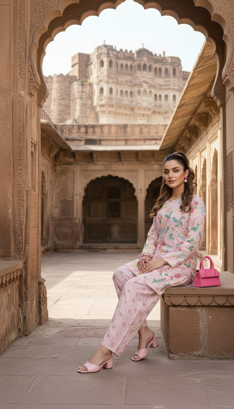 Impulse Summer Edit 2pc Printed Poly Lawn Suit – IMP21
