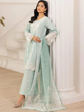 Muse10 – Mint Elegance | 3pc Printed Silk Lawn Suit with Embroidered Patch & Monar Dupatta by Mohagni