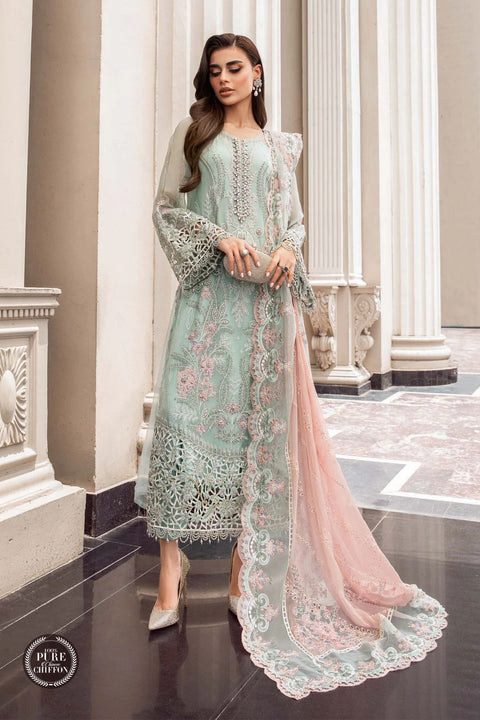 Maria B Ready to Wear Chiffon Mint Green 104
