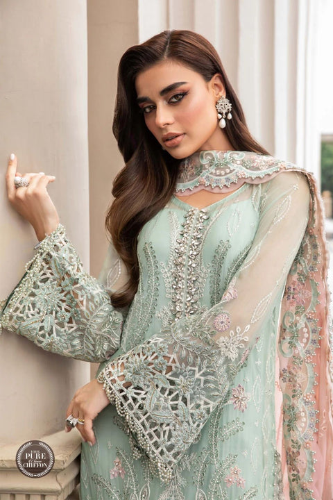 Maria B Ready to Wear Chiffon Mint Green 104