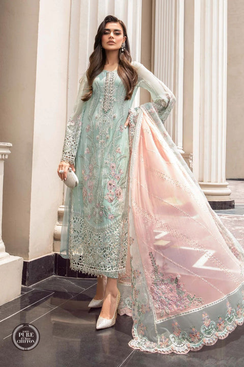 Maria B Ready to Wear Chiffon Mint Green 104