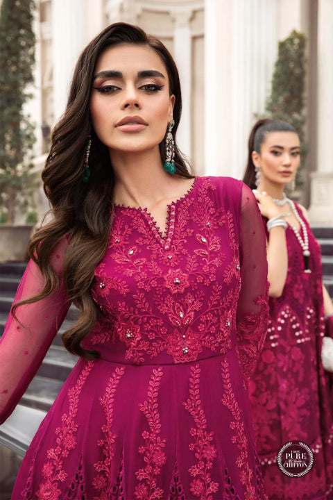 Maria B Ready to Wear Chiffon Magenta Pink 107