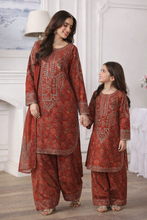 Mohagni MSA2 Mother Daughter Silk Viscose Farshi Shalwar Suit