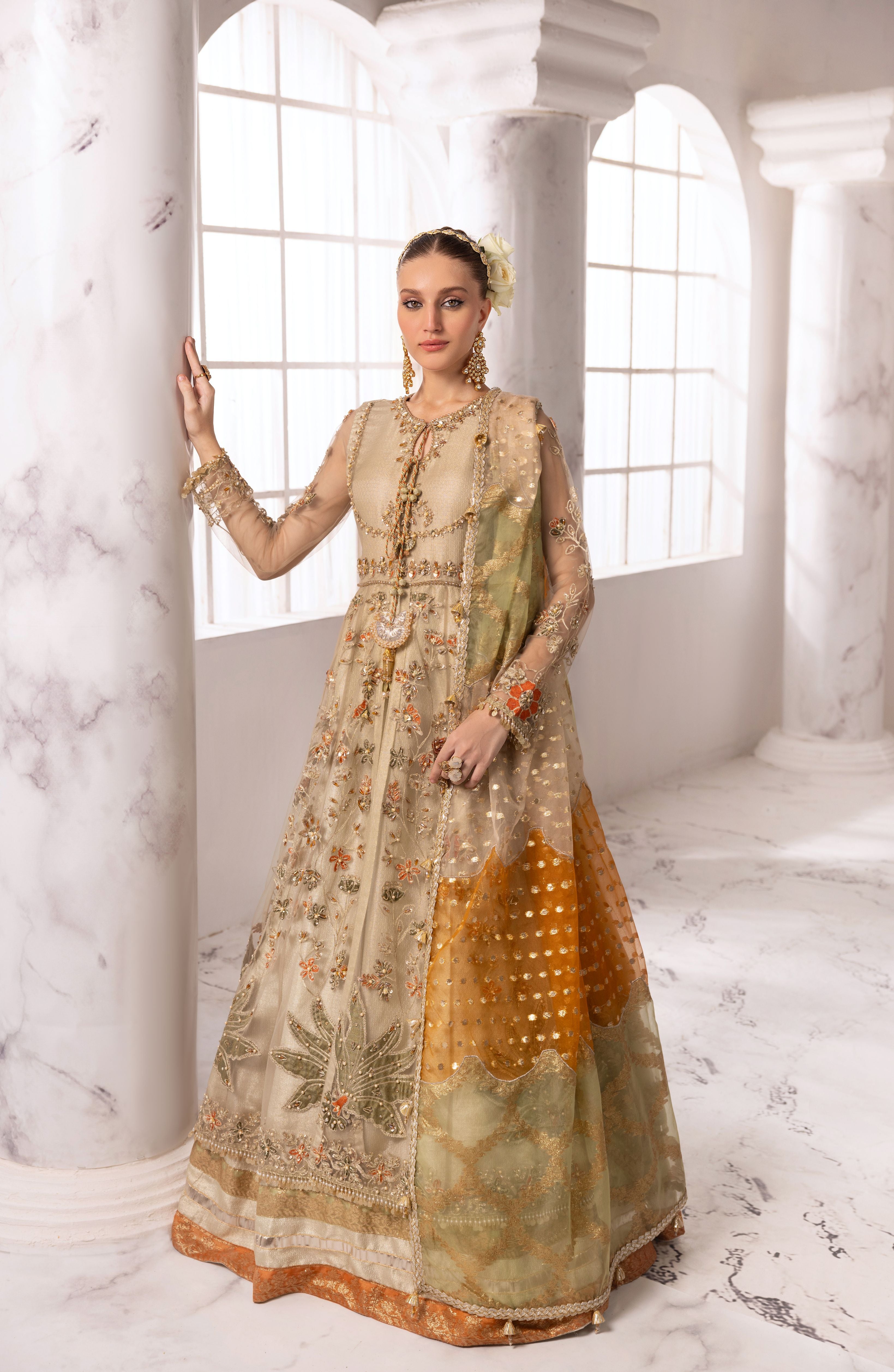 Luxury Formal Handwork Maxi by Aroosh ZR8
