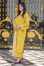 Khushi by Silver Mustard – 3pc Embroidered Cotton Long Suit KBS9