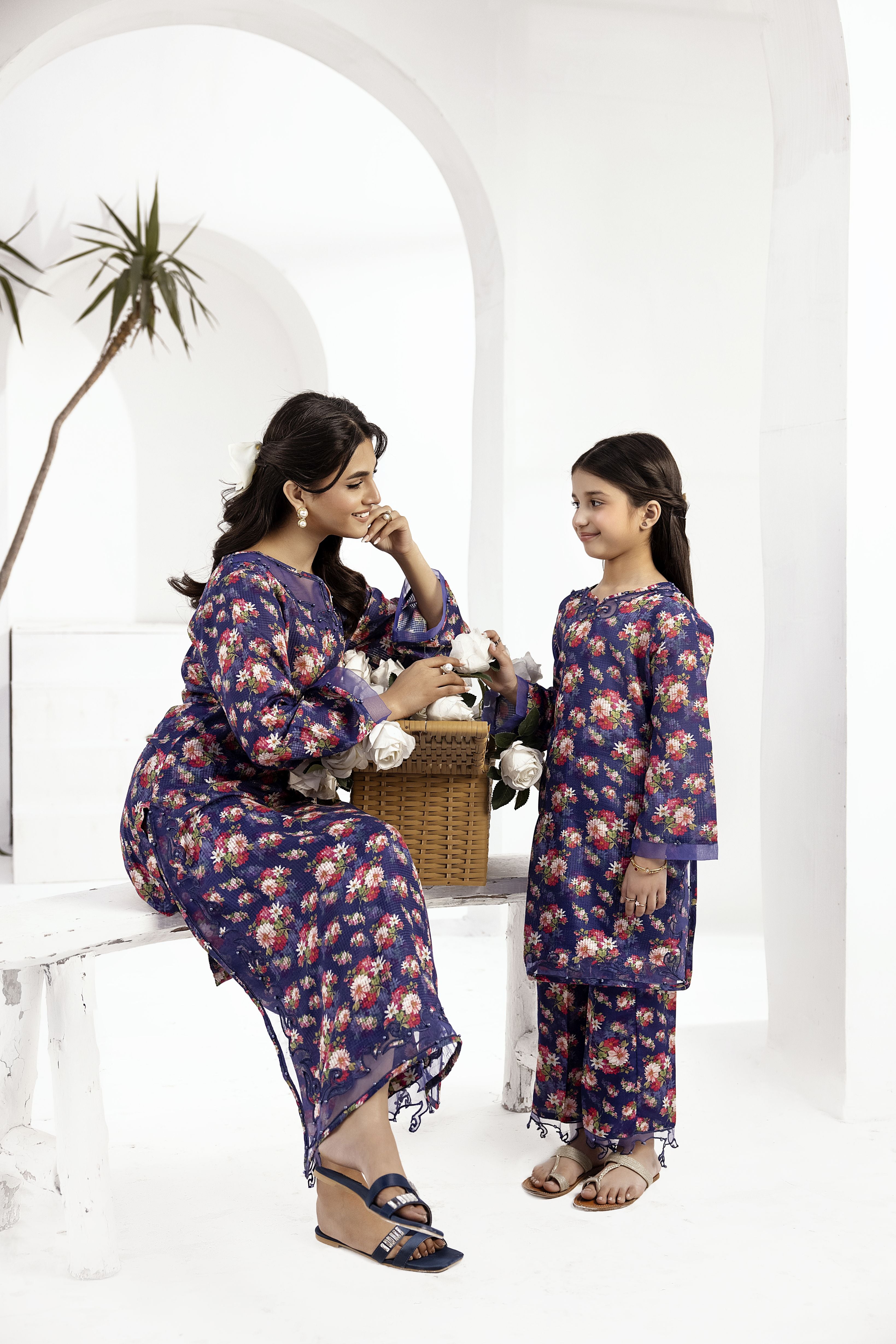 2pc Cotton Jacquard Co-Ord by Mona For Girls GMC3