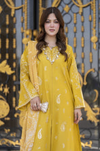 Khushi by Silver Mustard – 3pc Embroidered Cotton Long Suit KBS9