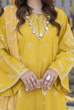 Khushi by Silver Mustard – 3pc Embroidered Cotton Long Suit KBS9