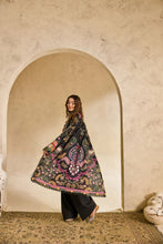 Linen by Florent – 3pc Black Winter Embroidered Suit with Shawl NAF16