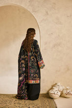 Linen by Florent – 3pc Black Winter Embroidered Suit with Shawl NAF16