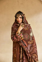 Linen by Florent – 3pc Embroidered Linen Winter Suit with Shawl NAF15