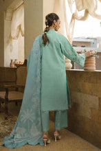 ZSA1 Ziya by Sahar Light Blue Embroidered Khaddar 3PC with Wool Shawl