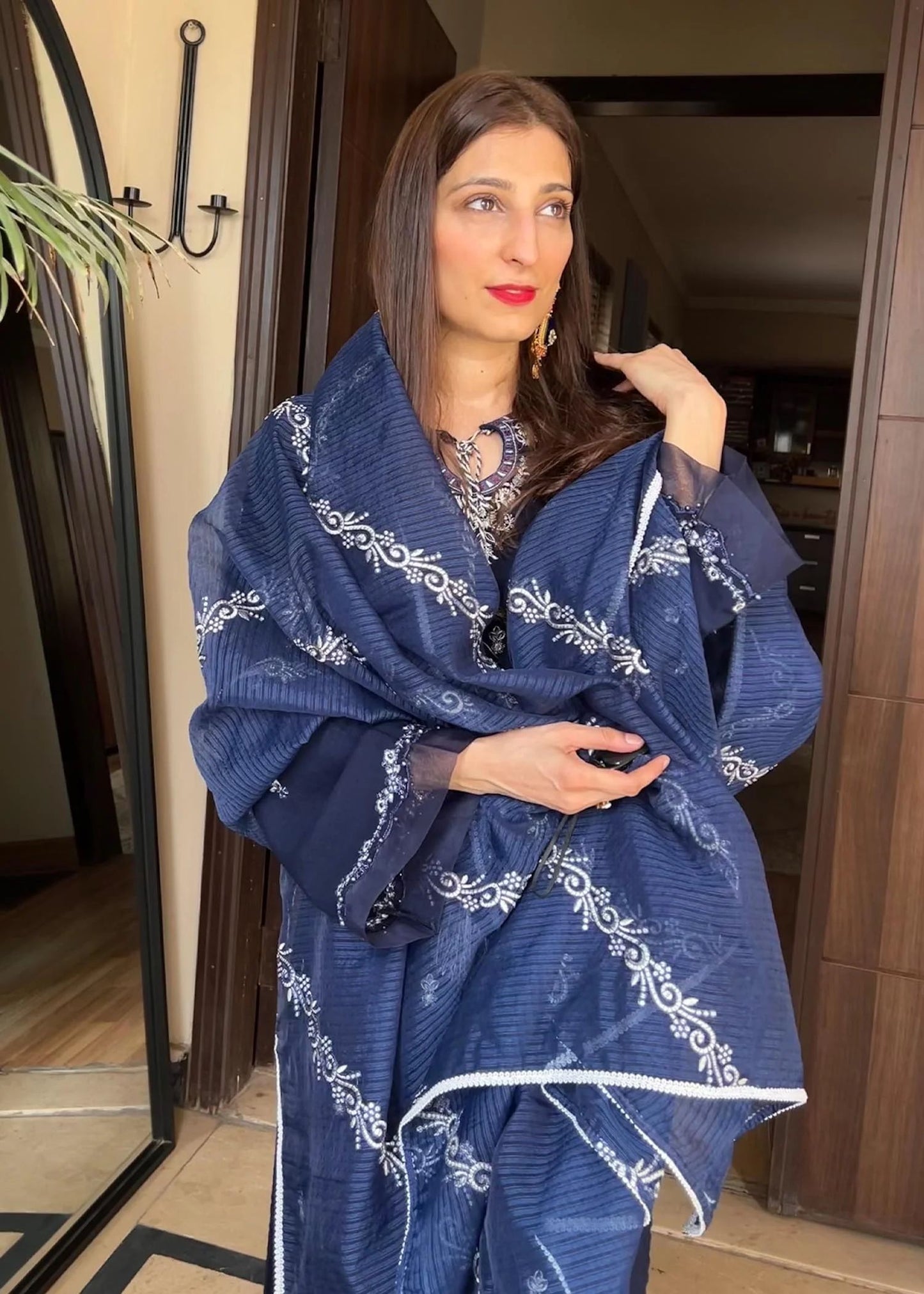3pc Embroidered Dress by Sakeena Hasan Y6