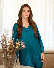 Day to Night by Mona – Raw Silk Chikankari 2pc Co-ord Set DNM6