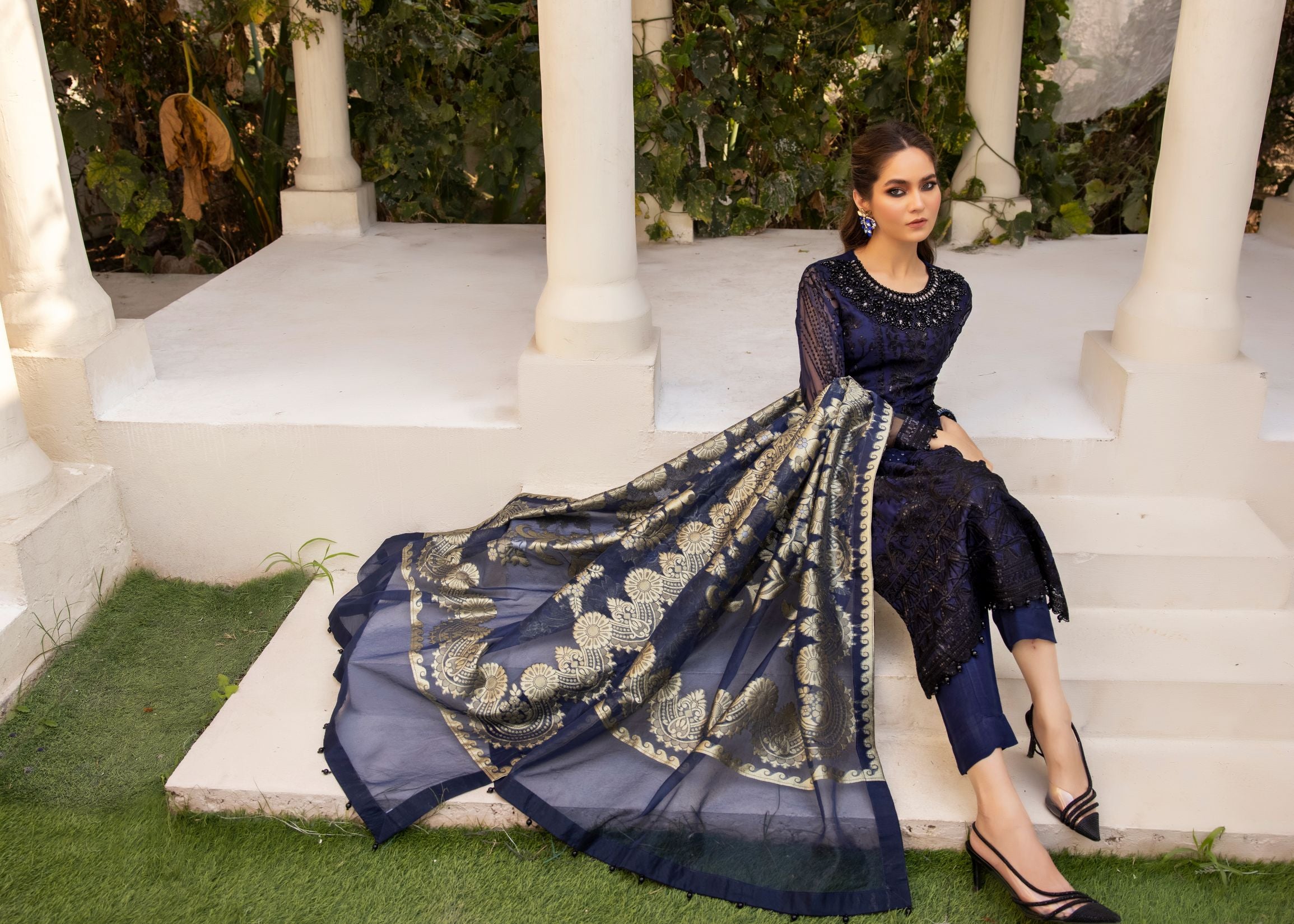 3pc Formal Ready to Wear Dress by Mona C5