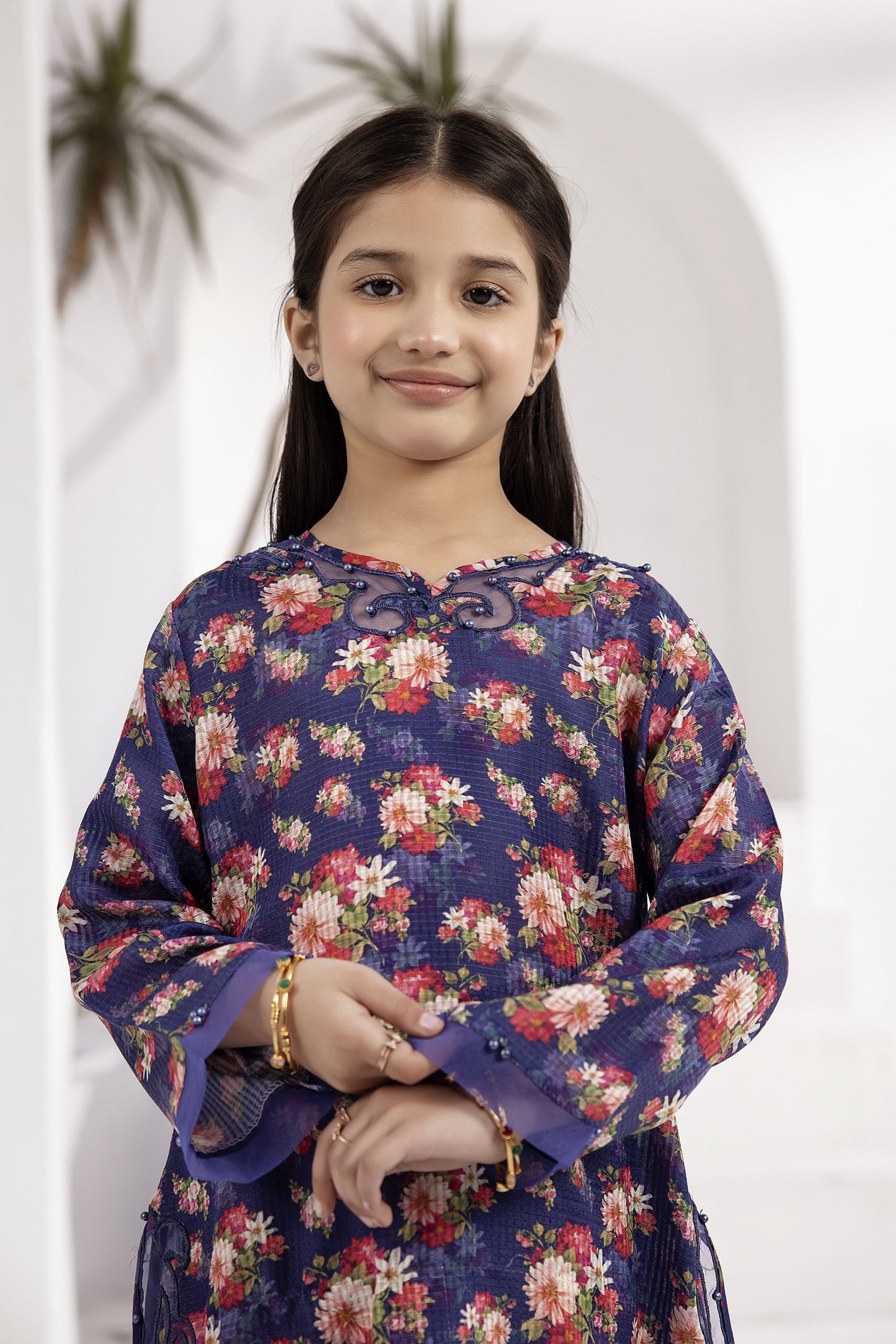 2pc Cotton Jacquard Co-Ord by Mona For Girls GMC3