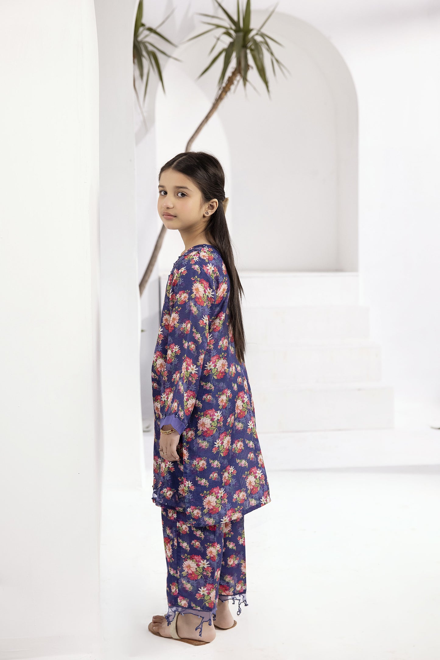 2pc Cotton Jacquard Co-Ord by Mona For Girls GMC3