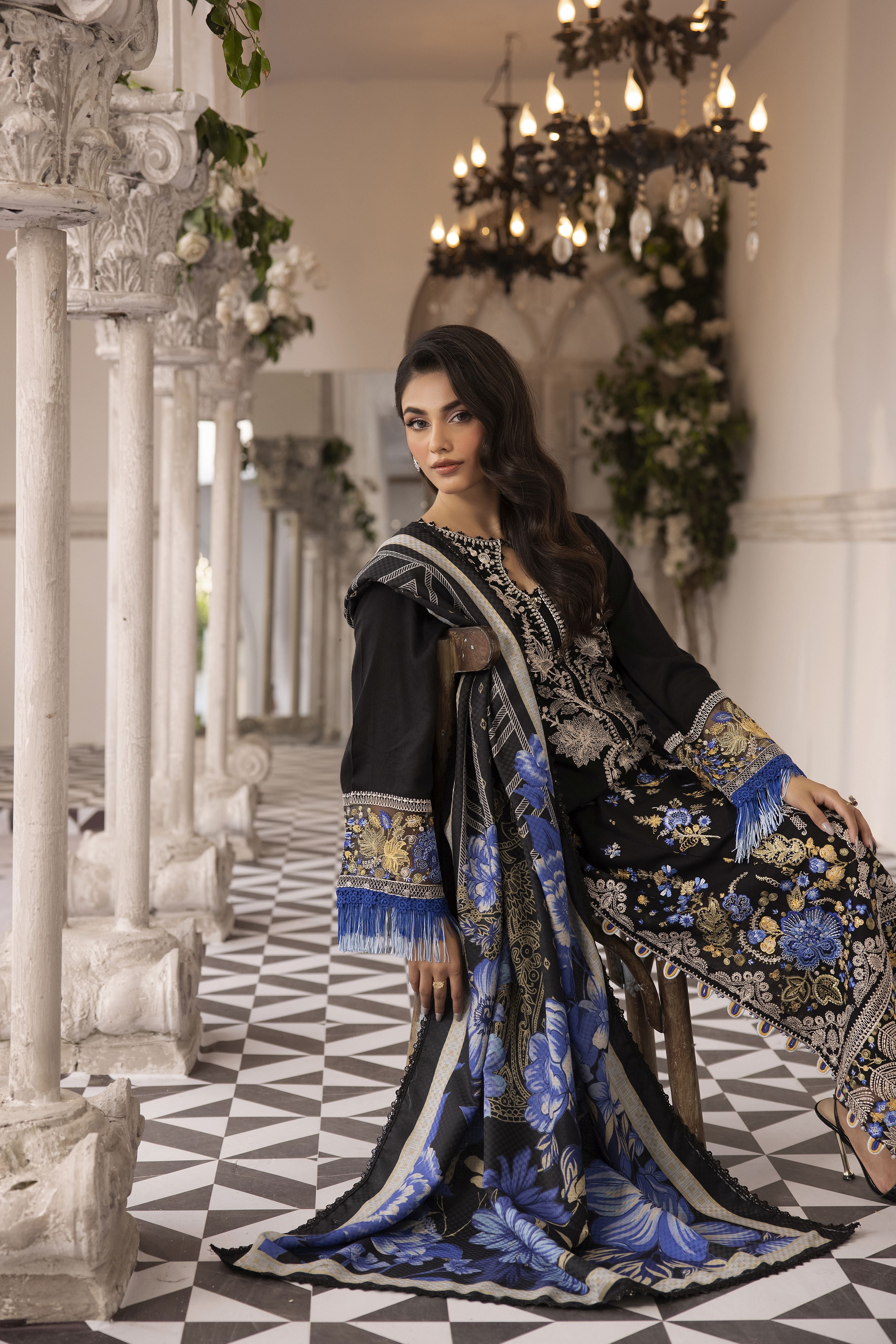 MONA Luxury Winter Linen Shawl Collection MLWL2