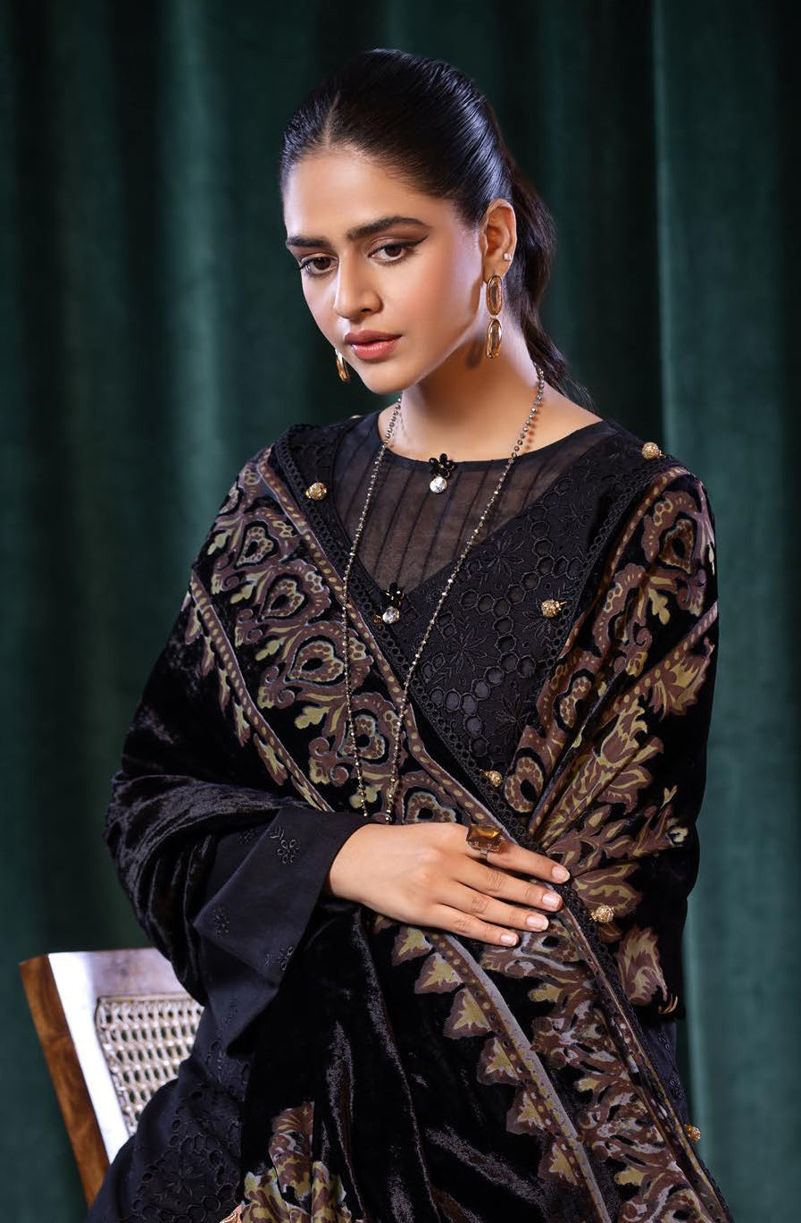 Wool Shirt with Palachi Shawls by Lala WSP2