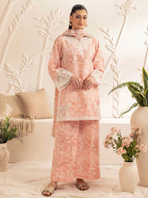 Muse04 – Peach Bloom | 3pc Silk Lawn Printed & Embroidered Suit with Organza Dupatta by Mohagni