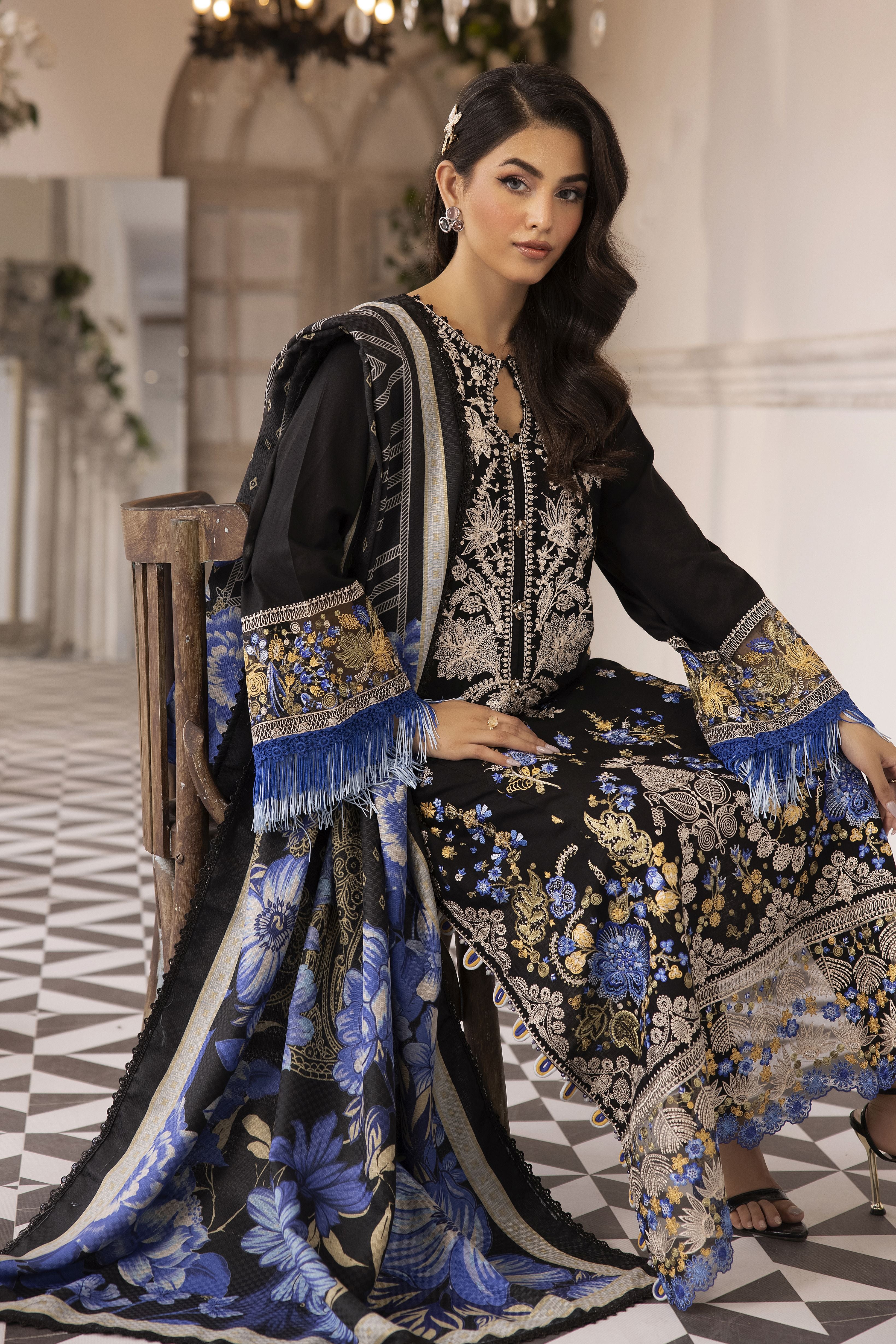 MONA Luxury Winter Linen Shawl Collection MLWL2