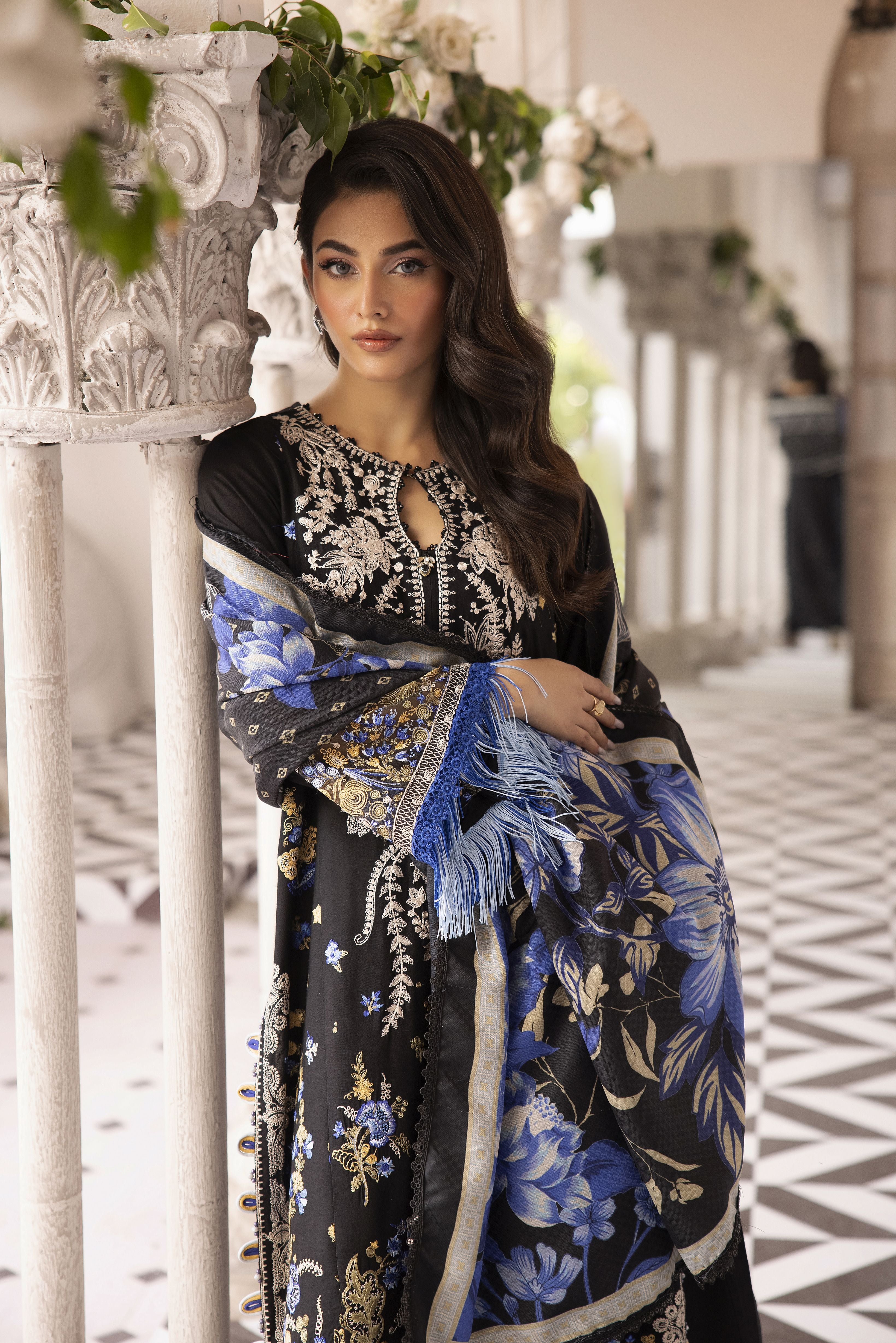 MONA Luxury Winter Linen Shawl Collection MLWL2