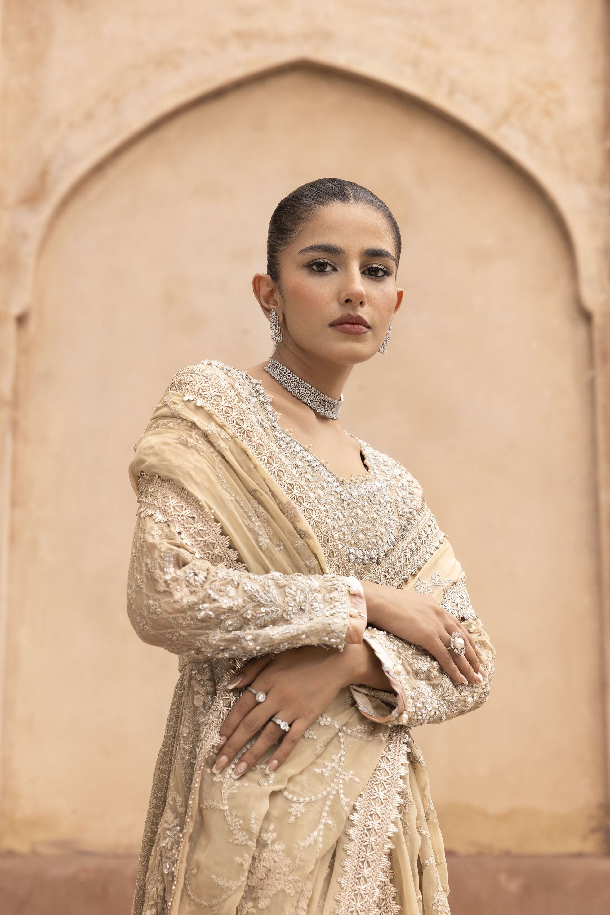 Luxury Formal Handwork Peplum by Aroosh ZR10