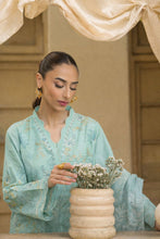 ZSA1 Ziya by Sahar Light Blue Embroidered Khaddar 3PC with Wool Shawl
