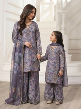 Mohagni MSA6 Mother Daughter Silk Viscose Mirror Work Palazzo Suit