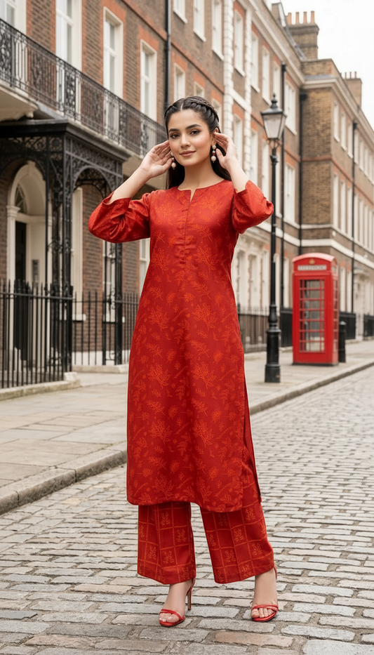 Impulse Summer Edit 2pc Printed Poly Lawn Suit – IMP16