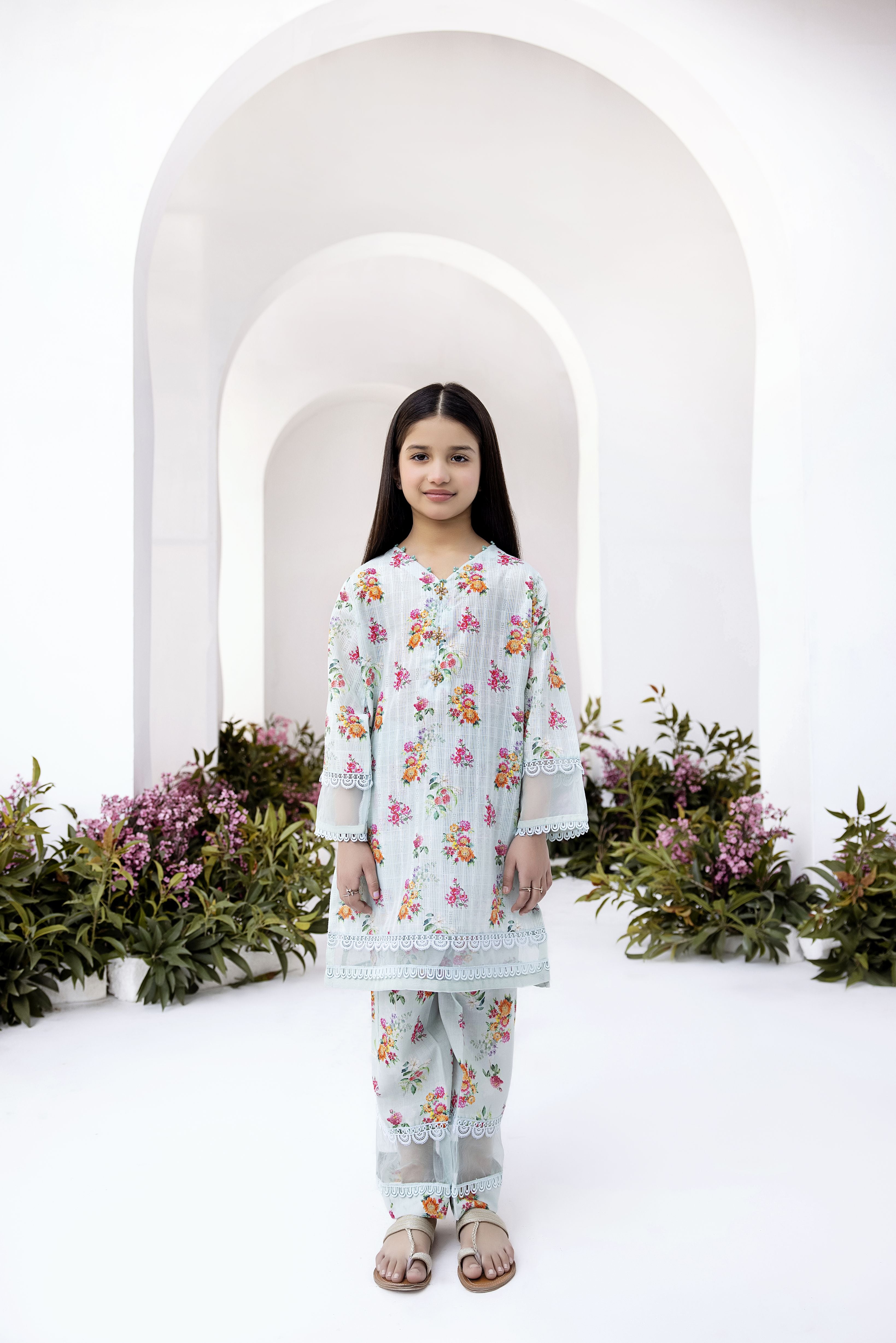 2pc Cotton Jacquard Co-Ord by Mona For Girls GMC2