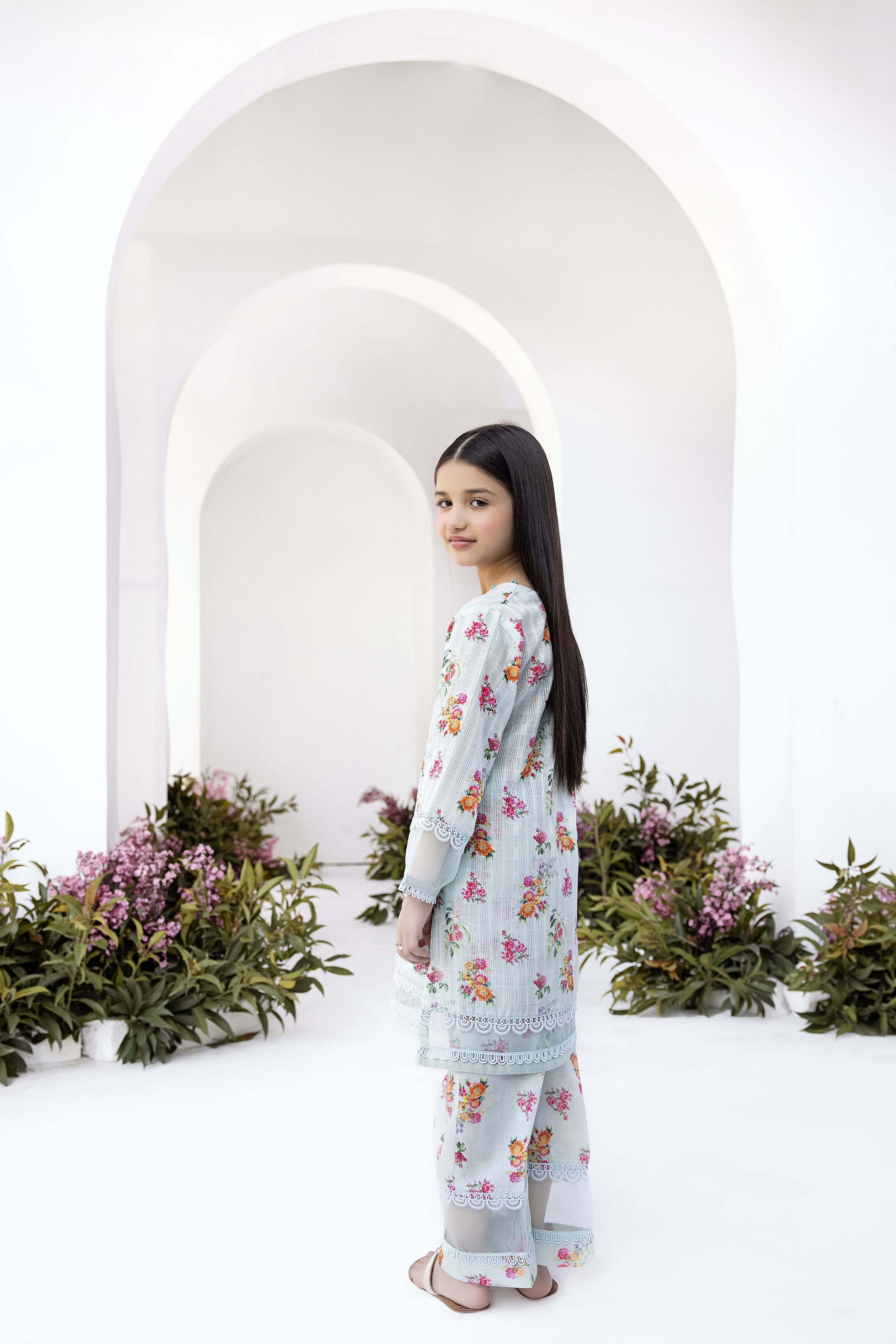 2pc Cotton Jacquard Co-Ord by Mona For Girls GMC2