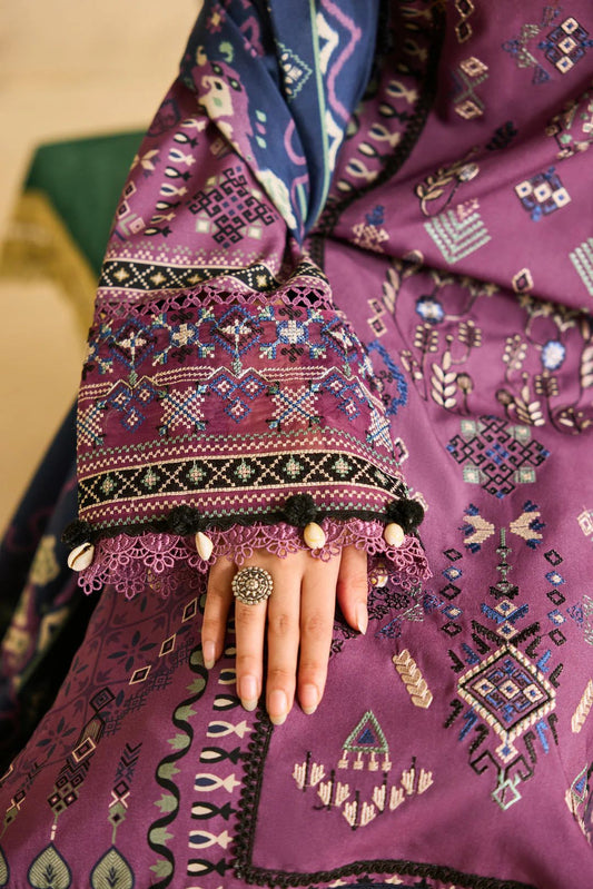 Linen by Florent – 3pc Embroidered Winter Suit with Shawl NAF9