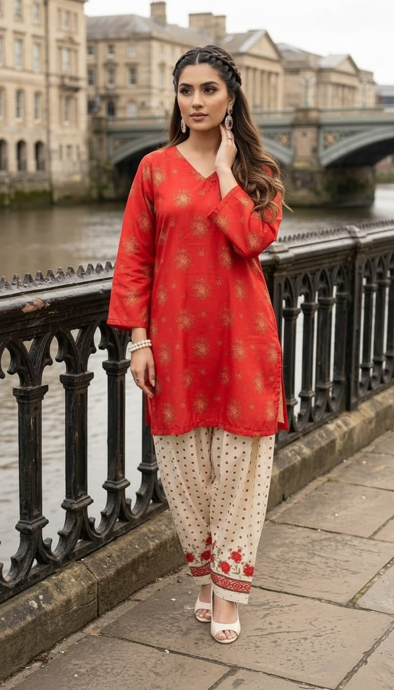 Impulse Summer Edit 2pc Printed Poly Lawn Suit – IMP17