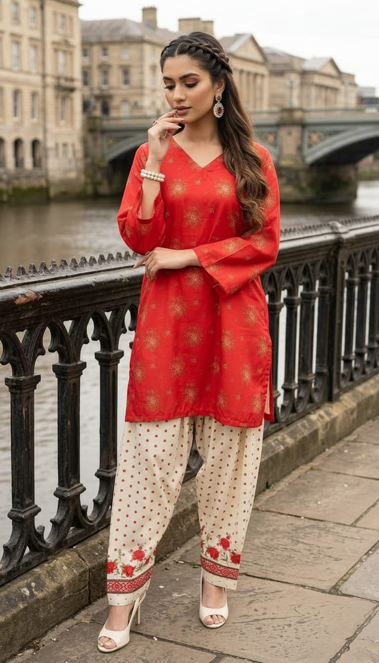 Impulse Summer Edit 2pc Printed Poly Lawn Suit – IMP17