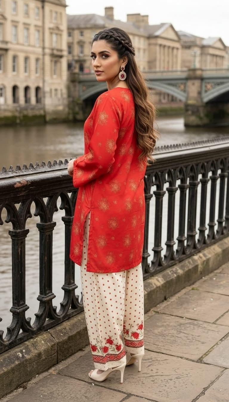 Impulse Summer Edit 2pc Printed Poly Lawn Suit – IMP17