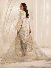 Muse06 – Golden Lilac | 3pc Silk Lawn Embroidered Summer Suit with Printed Dupatta by Mohagni