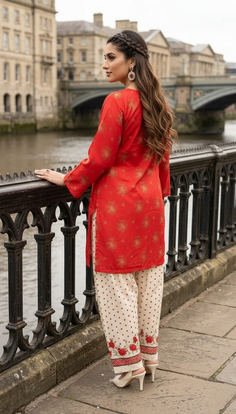 Impulse Summer Edit 2pc Printed Poly Lawn Suit – IMP17