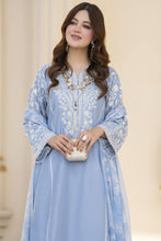 Khushi by Silver Sky Blue – 3pc Cotton Suit with Farshi Shalwar KBS10