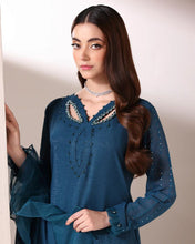 Starstruck by Ain – Teal Zari Chiffon 3pc Dress with Palazzo SBA1
