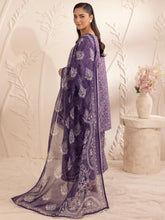 Muse07 – Purple Grace | 3pc Printed Silk Lawn Suit with Zari Monar Dupatta by Mohagni
