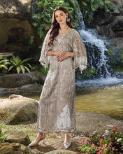 Starstruck by Ain – Silver Net Embroidered 3pc Dress with Shimmer Inner SBA7