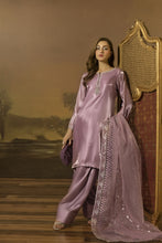 Lilac Crystal Chainwork Silk Farshi Shalwar Set - Farshi Bahaar by Mona FBM2