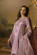 Lilac Crystal Chainwork Silk Farshi Shalwar Set - Farshi Bahaar by Mona FBM2