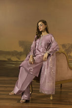 Lilac Crystal Chainwork Silk Farshi Shalwar Set - Farshi Bahaar by Mona FBM2